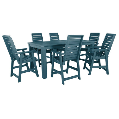 Set da pranzo per esterni HIGHWOOD da 7 pezzi, altezza bancone - Tavolo 42 x 84