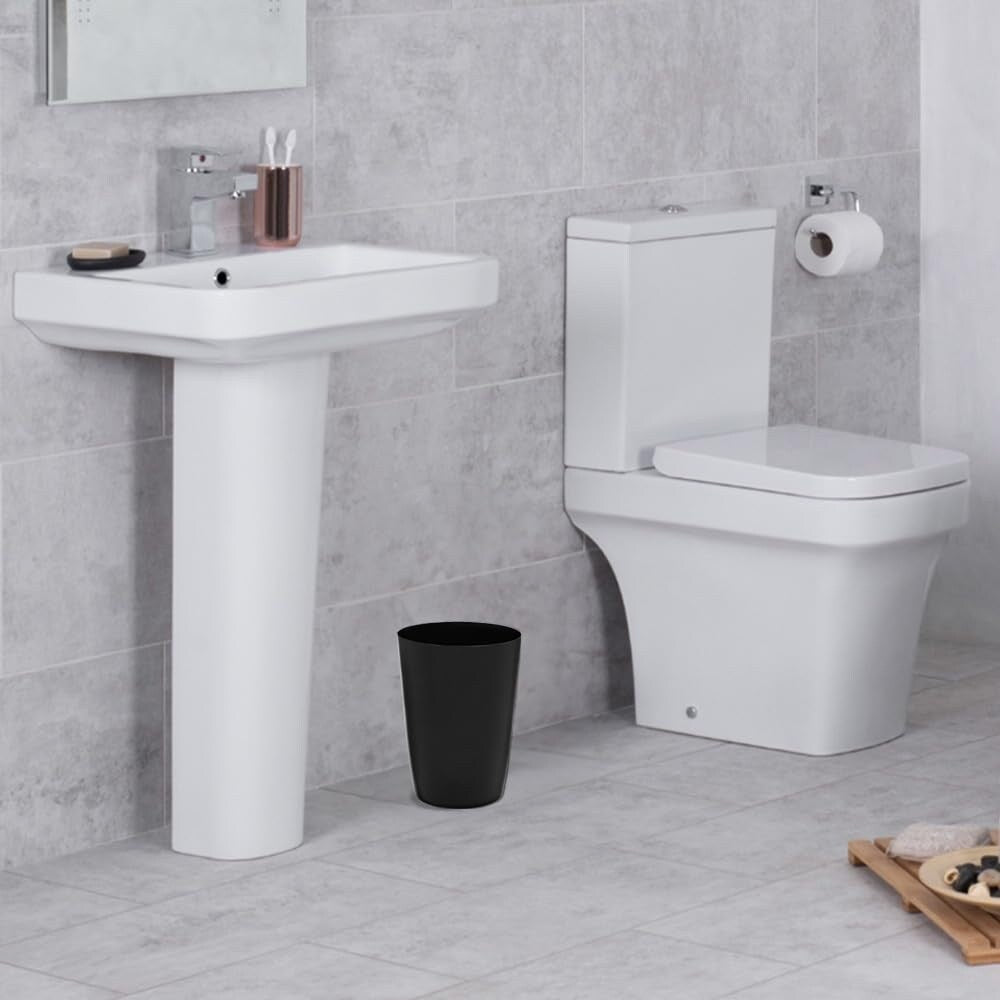 HOLD N' STORAGE - Set di 2 piccoli cestini per la spazzatura con parte superiore aperta per spazi compatti e ristretti - Capacità 1,58 galloni