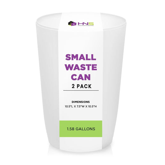 HOLD N' STORAGE - Set di 2 piccoli cestini per la spazzatura con parte superiore aperta per spazi compatti e ristretti - Capacità 1,58 galloni