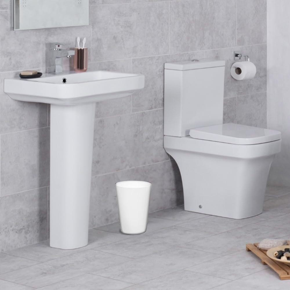 HOLD N' STORAGE - Set di 2 piccoli cestini per la spazzatura con parte superiore aperta per spazi compatti e ristretti - Capacità 1,58 galloni