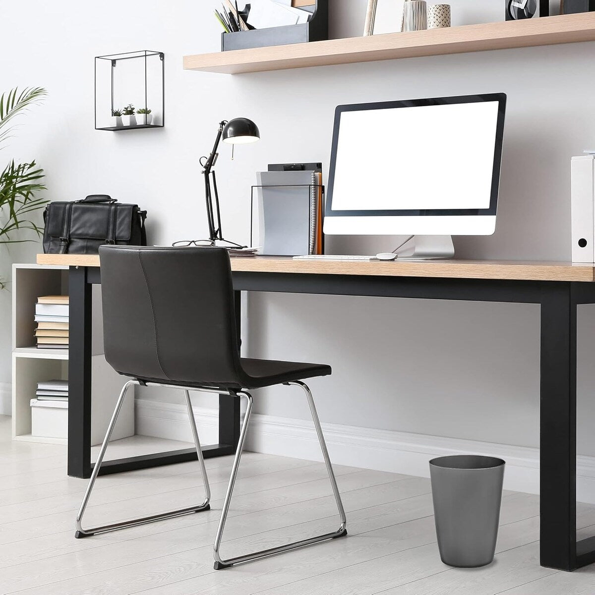 HOLD N' STORAGE - Set di 2 piccoli cestini per la spazzatura con parte superiore aperta per spazi compatti e ristretti - Capacità 1,58 galloni