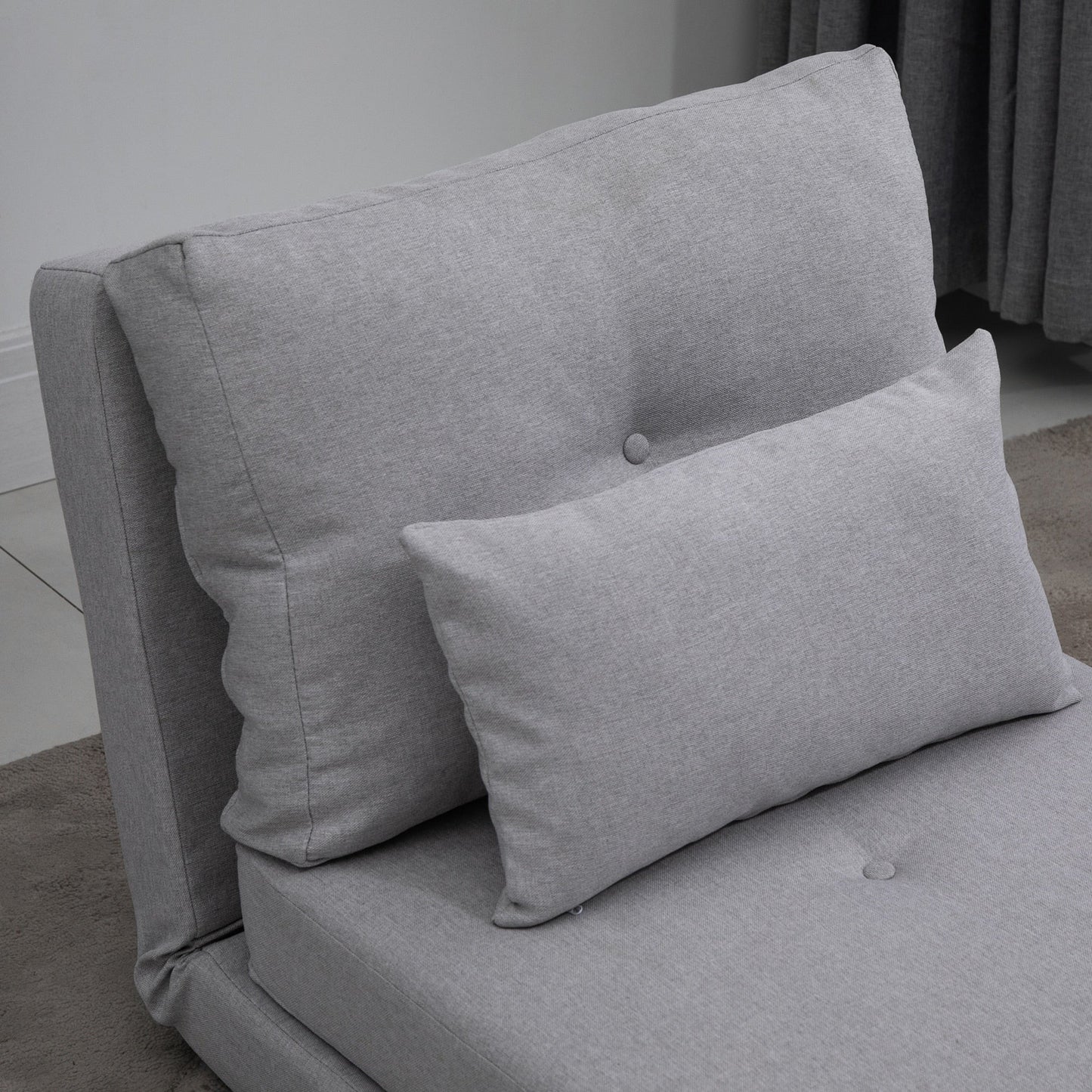 Divano letto pieghevole trasformabile HOMCOM, poltrona imbottita