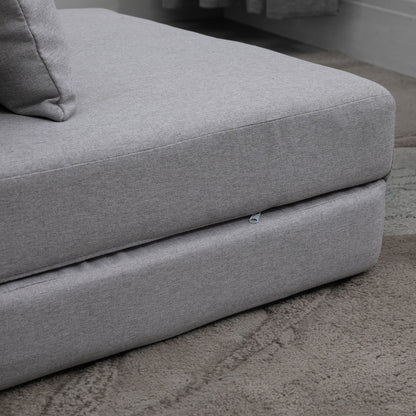 Divano letto pieghevole trasformabile HOMCOM, poltrona imbottita