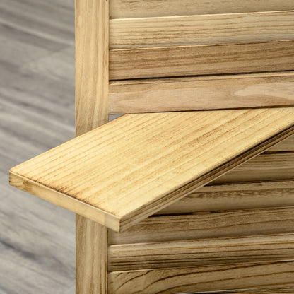 HOMCOM Divisorio pieghevole a 4 pannelli, pannelli per la privacy indipendenti alti 5,5 piedi per camera da letto interna - 63,75 x 0,75 x 67