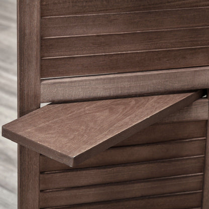 HOMCOM Divisorio pieghevole a 4 pannelli, pannelli per la privacy indipendenti alti 5,5 piedi per camera da letto interna - 63,75 x 0,75 x 67