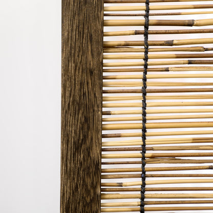 HOMCOM Divisorio per ambienti a 4 pannelli, schermi pieghevoli portatili alti 5,5 piedi, in legno e tessuto a mano, marrone