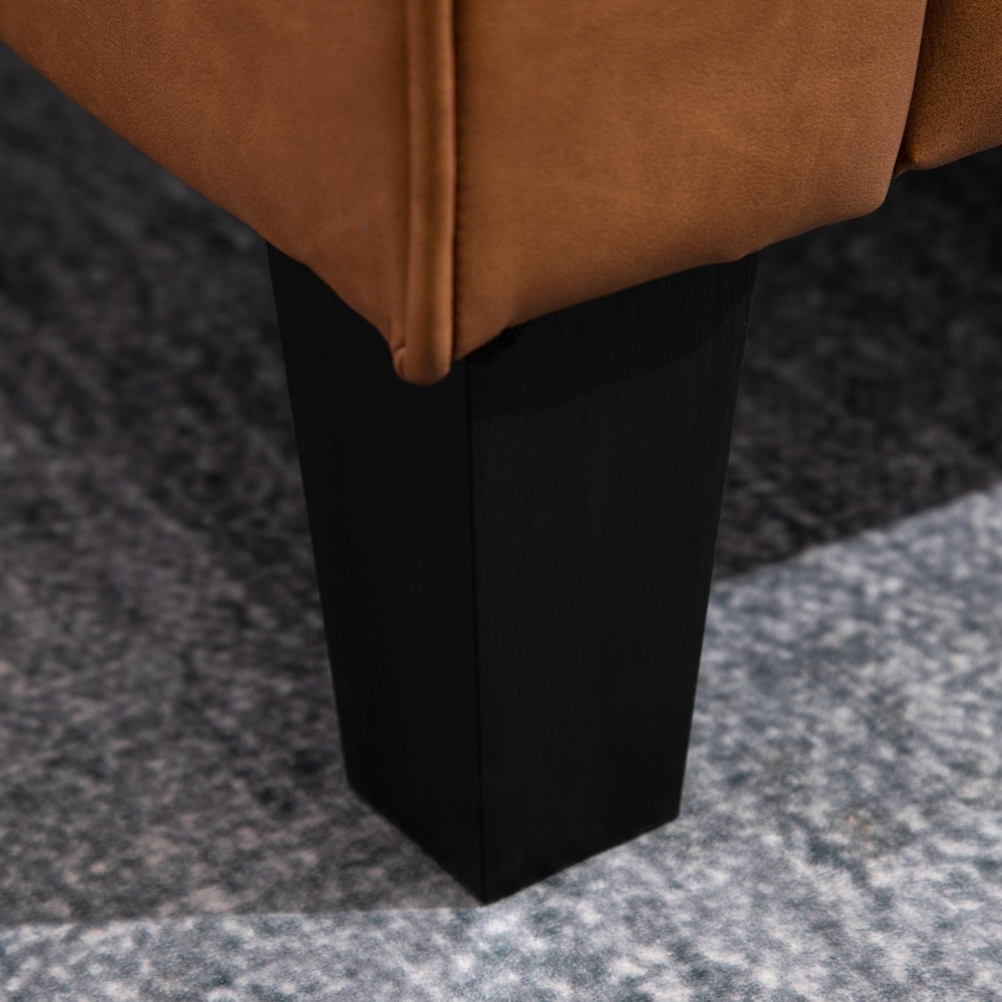 Divano doppio HOMCOM 51 con braccioli, 2 posti, imbottito in similpelle trapuntata e cuscino imbottito in spugna a molle insacchettate, marrone