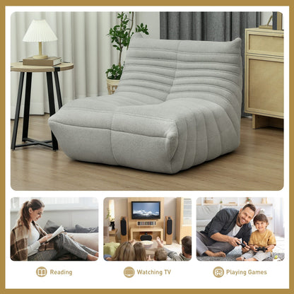 Poltrona a sacco HOMCOM per adulti, poltrona gigante da camino, divano pigro, divano a sacco con comoda schiuma ad alta densità