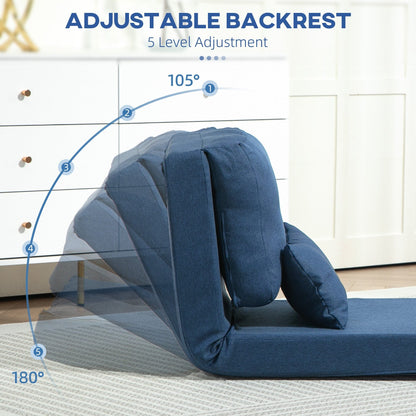 Divano letto pieghevole trasformabile HOMCOM, poltrona imbottita