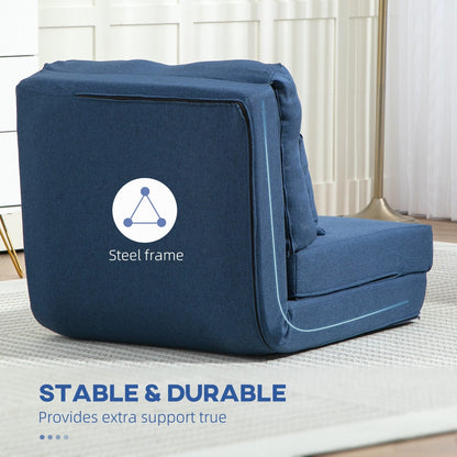 Divano letto pieghevole trasformabile HOMCOM, poltrona imbottita