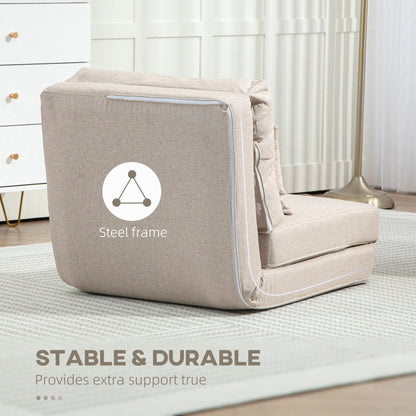 Divano letto pieghevole trasformabile HOMCOM, poltrona imbottita