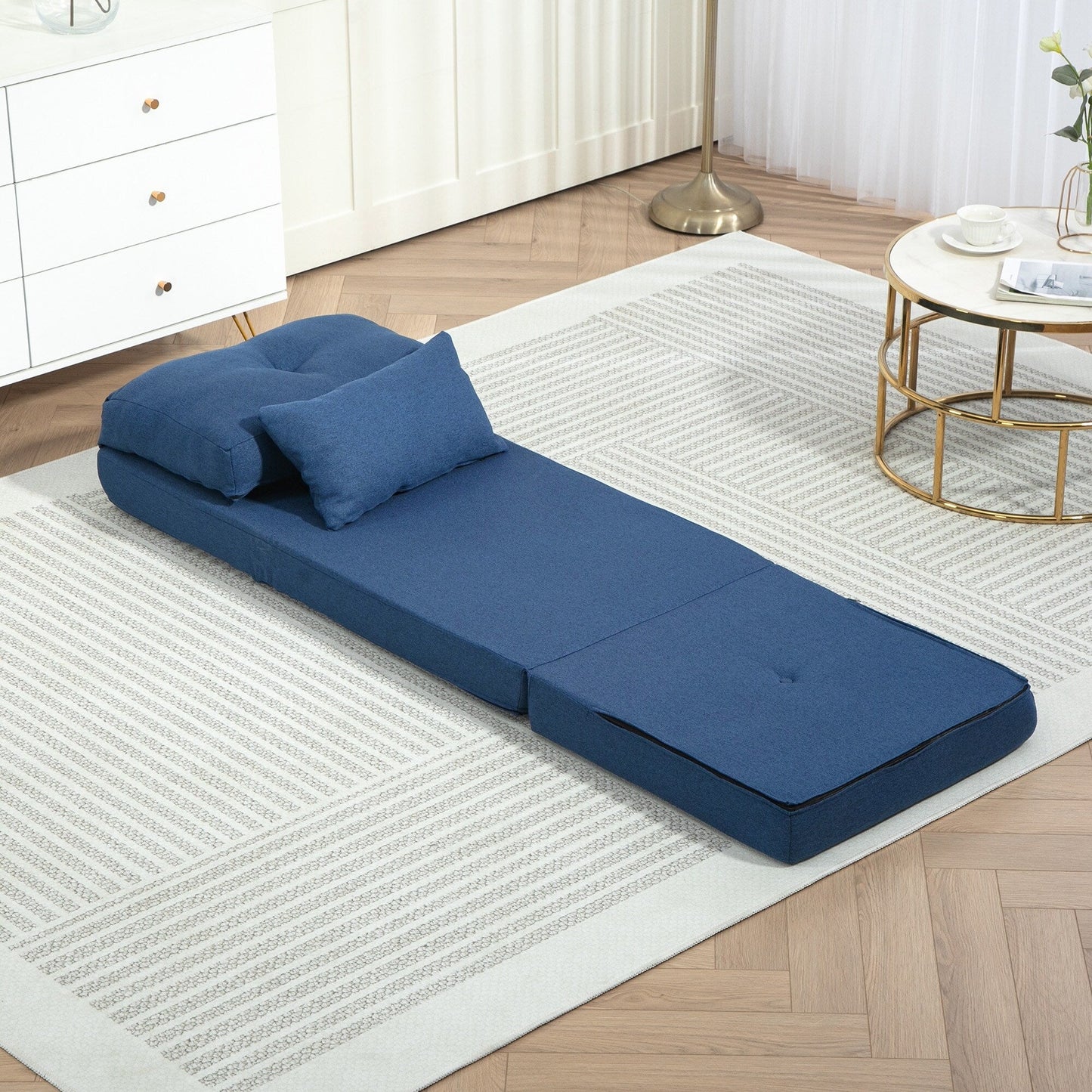 Divano letto pieghevole trasformabile HOMCOM, poltrona imbottita