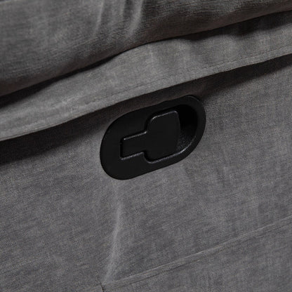 Poltrona reclinabile massaggiante HOMCOM grigio scuro con vibrazione e calore, poltrona a dondolo girevole oversize, divano singolo