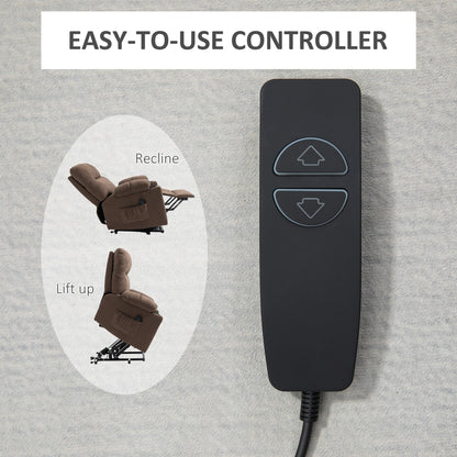 Poltrona reclinabile elettrica HOMCOM per anziani, poltrona reclinabile di grandi dimensioni per soggiorno con telecomando