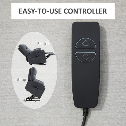 Poltrona reclinabile elettrica HOMCOM per anziani, poltrona reclinabile di grandi dimensioni per soggiorno con telecomando