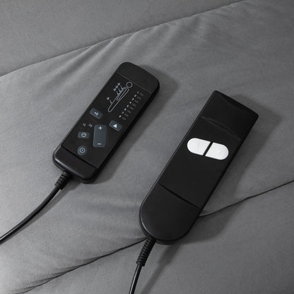 Poltrona reclinabile elettrica HOMCOM, poltrona massaggiante con vibrazione imbottita e telecomando