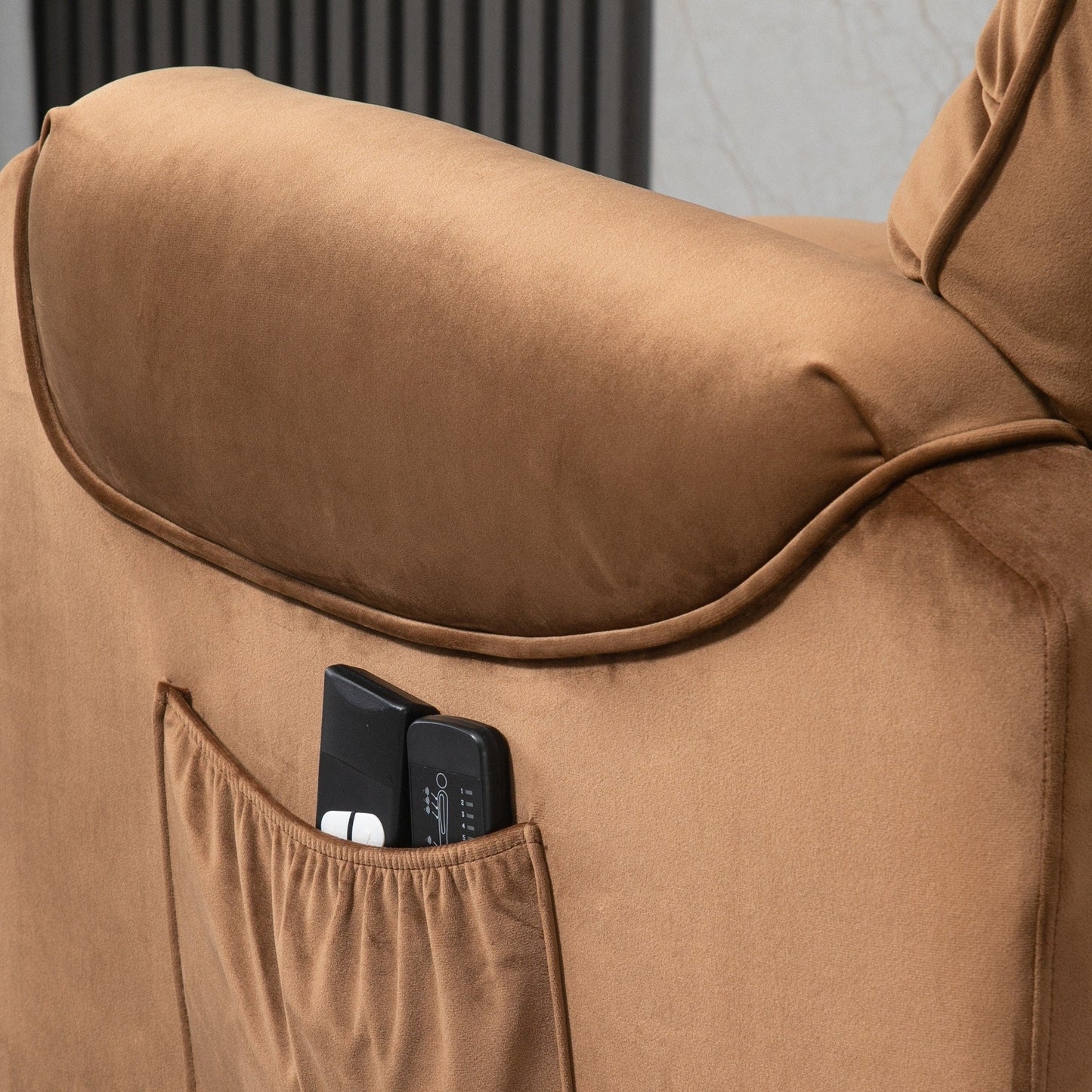 Poltrona reclinabile elettrica HOMCOM, poltrona massaggiante con vibrazione imbottita e telecomando