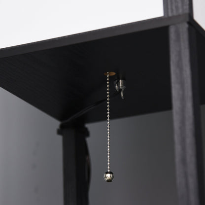 Lampada da terra HOMCOM con ripiani, doppia luce, lampade da terra alte e moderne, con paralume in tessuto (lampadina non inclusa)