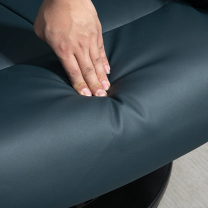 Poltrona reclinabile massaggiante HOMCOM con poggiapiedi, girevole a 360° e poggiapiedi, in similpelle, grigia