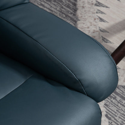 Poltrona reclinabile massaggiante HOMCOM con poggiapiedi, girevole a 360° e poggiapiedi, in similpelle, grigia