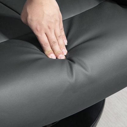 Poltrona reclinabile massaggiante HOMCOM con poggiapiedi, girevole a 360° e poggiapiedi, in similpelle, grigia