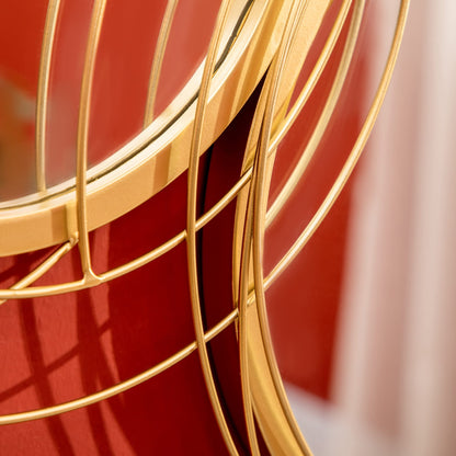 HOMCOM Decorazione da parete in metallo, specchio moderno, decorazione per la casa, sculture da parete sospese per soggiorno, camera da letto, sala da pranzo, oro
