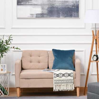 Divano moderno con contenitore in tessuto trapuntato a bottoni HOMCOM