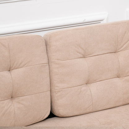 Divano moderno con contenitore in tessuto trapuntato a bottoni HOMCOM