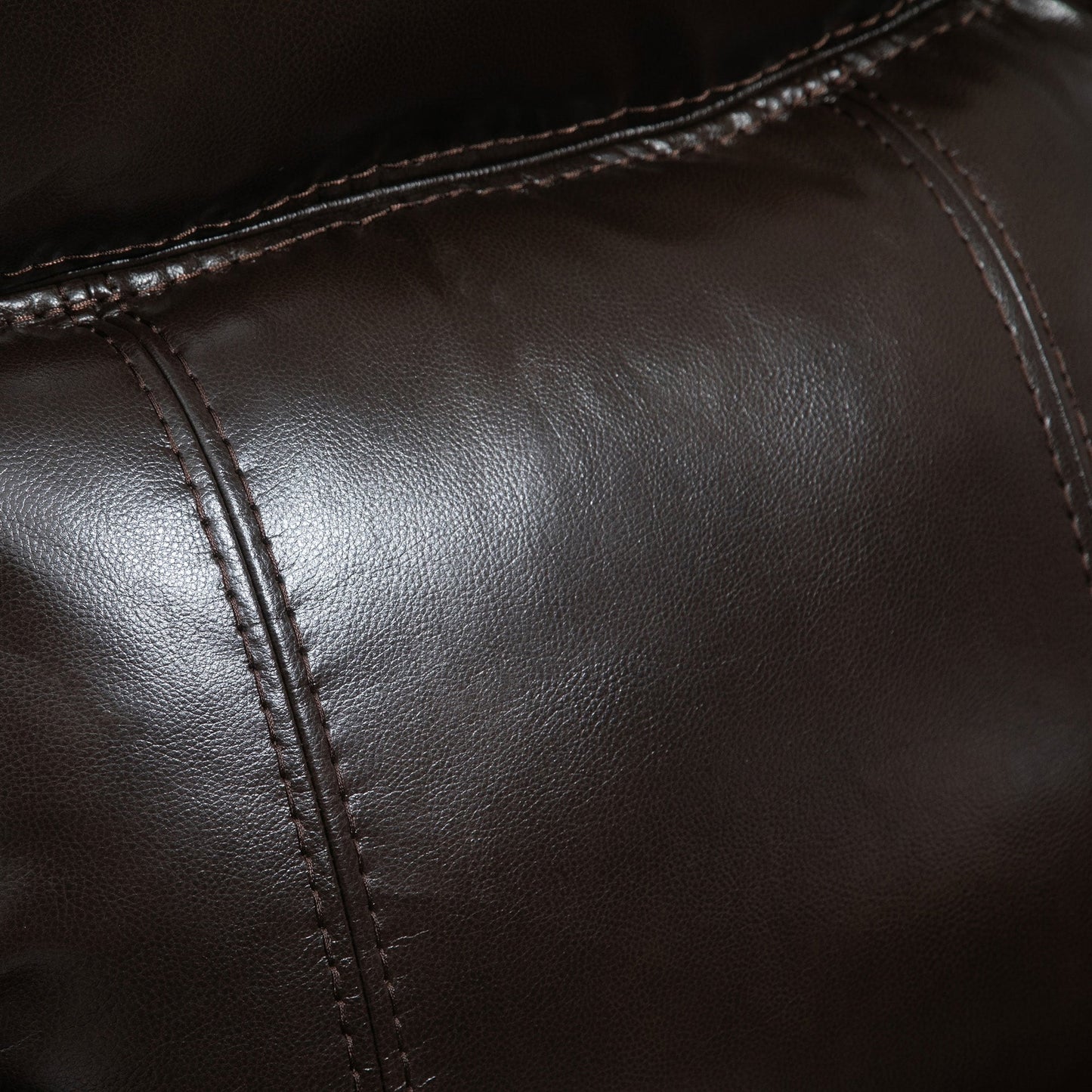 Divano reclinabile in pelle PU HOMCOM, poltrona reclinabile manuale imbottita con poggiapiedi per soggiorno