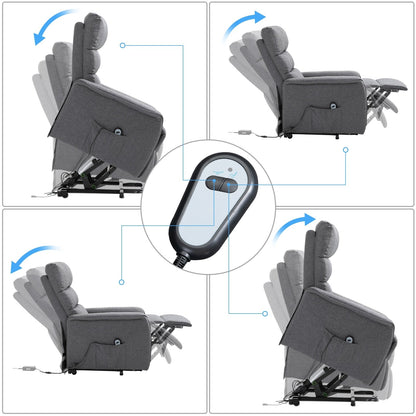 Poltrona reclinabile elettrica HOMCOM con telecomando