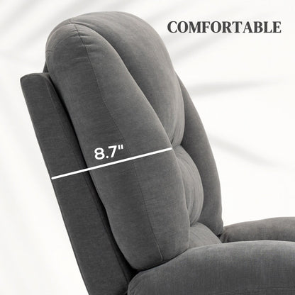 Poltrona reclinabile elettrica HOMCOM con massaggio vibrante e calore, poltrona elevabile in tessuto per anziani