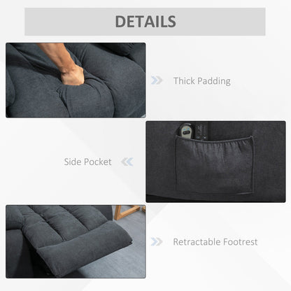 Poltrona reclinabile elettrica HOMCOM per anziani grandi e alti con massaggio