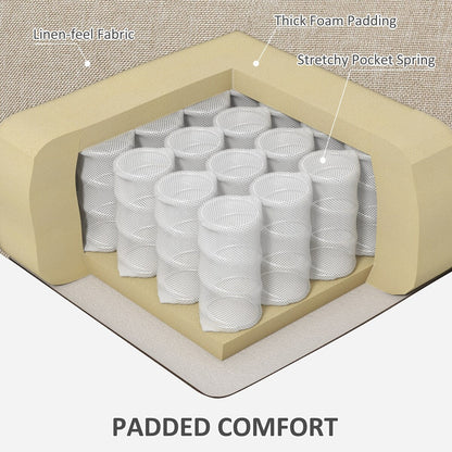 Poltrona reclinabile elettrica HOMCOM per anziani, facile da montare, poltrona elevabile in tessuto con telecomando