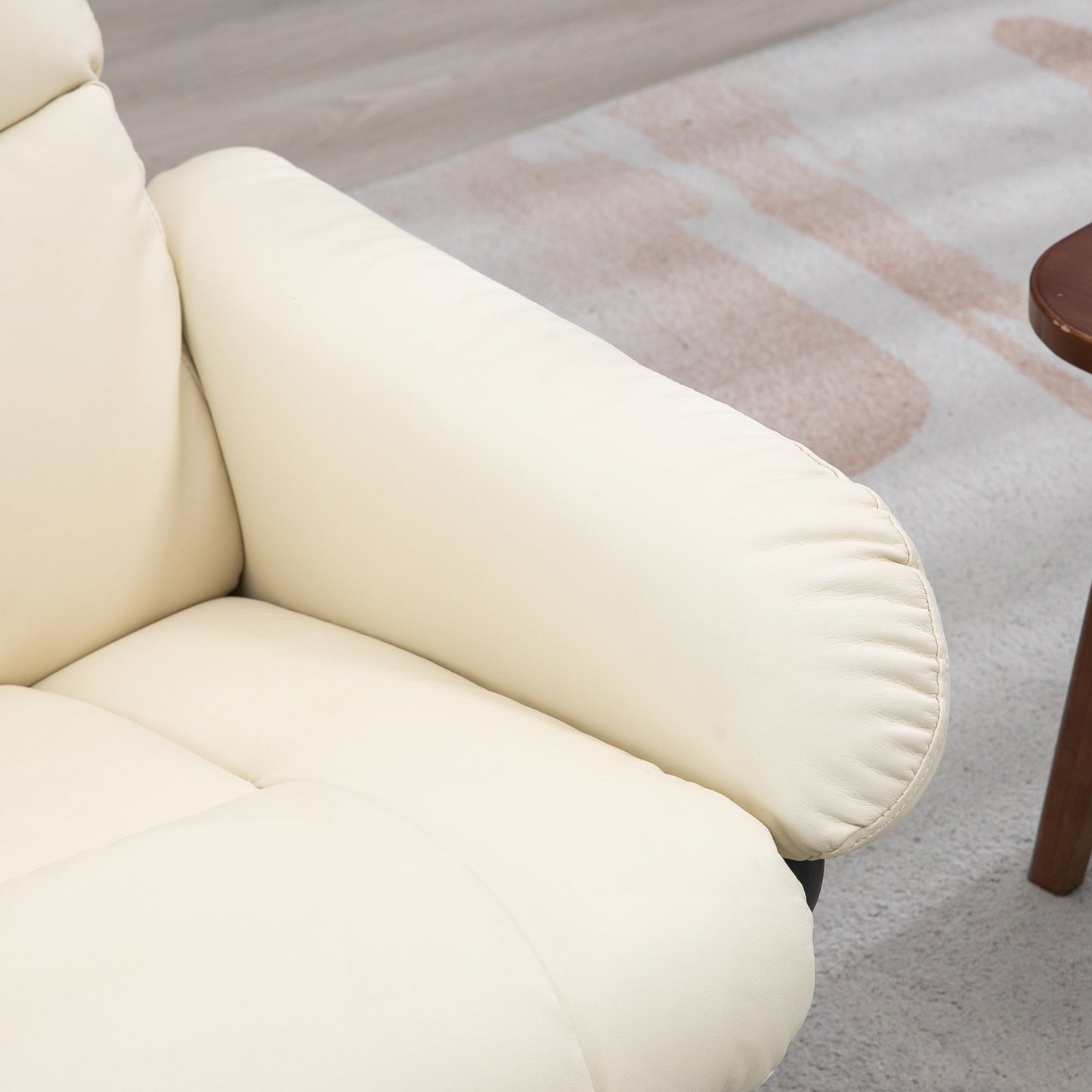 Poltrona reclinabile HOMCOM con pouf, reclinabile elettrica in similpelle