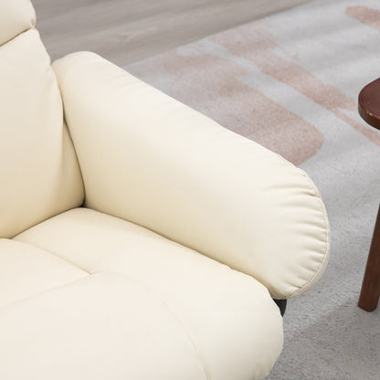 Poltrona reclinabile HOMCOM con pouf, reclinabile elettrica in similpelle