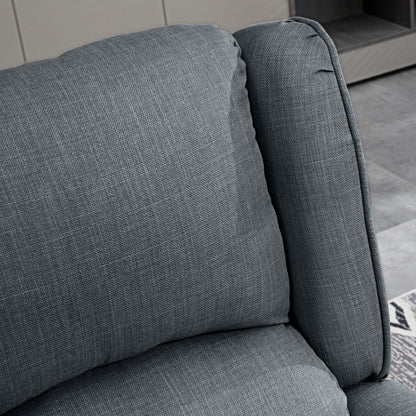 Poltrona massaggiante vibrante riscaldata HOMCOM Wingback, poltrona reclinabile imbottita con schienale regolabile e telecomando