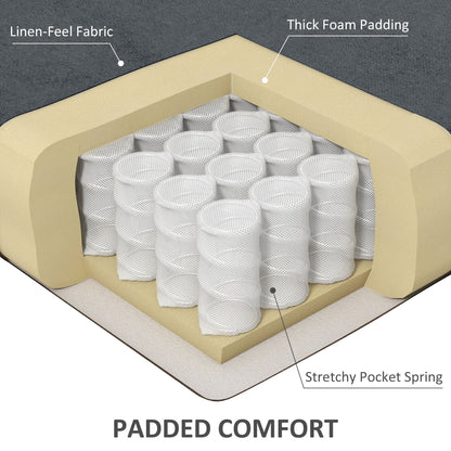 Poltrona massaggiante vibrante riscaldata HOMCOM Wingback, poltrona reclinabile imbottita con schienale regolabile e telecomando