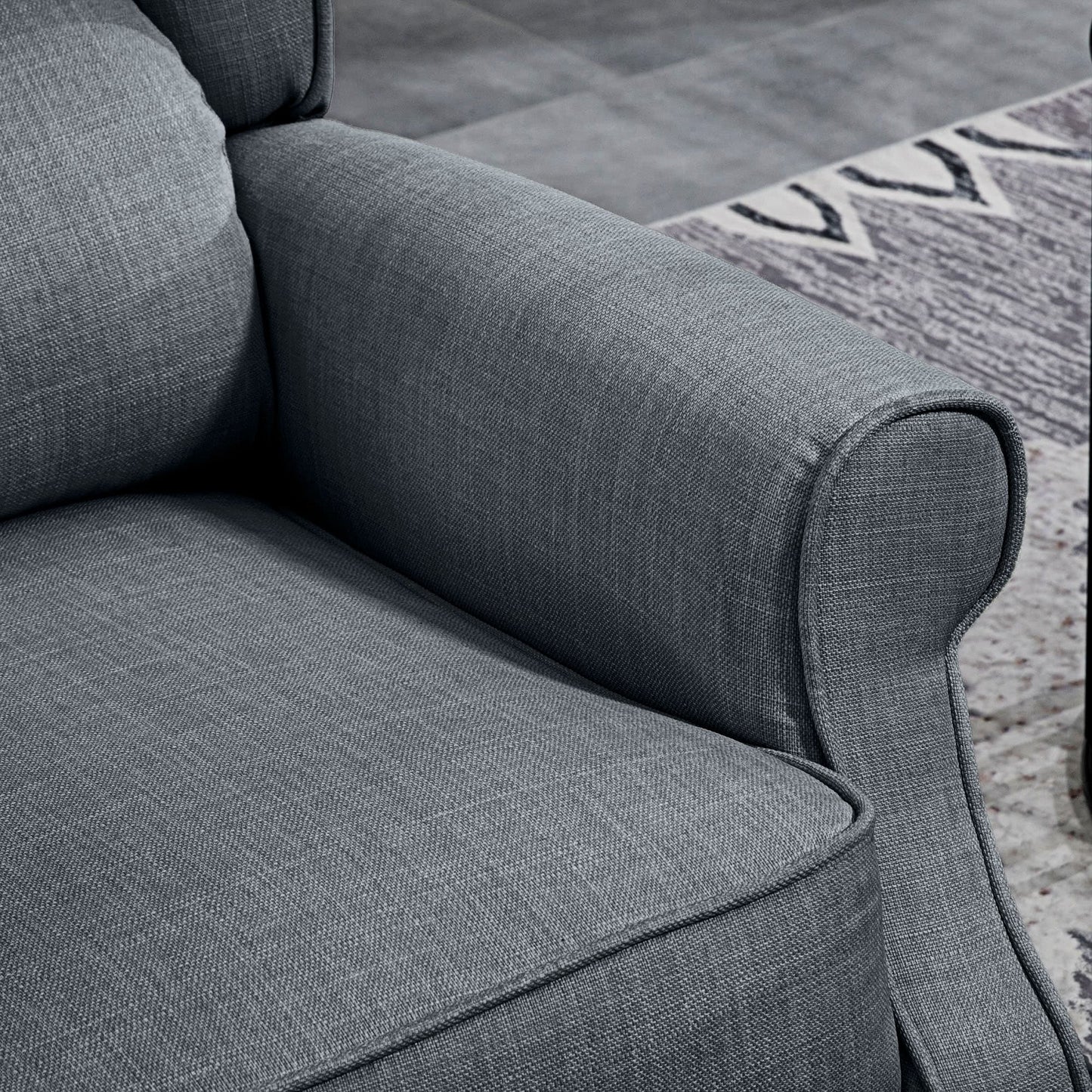 Poltrona massaggiante vibrante riscaldata HOMCOM Wingback, poltrona reclinabile imbottita con schienale regolabile e telecomando