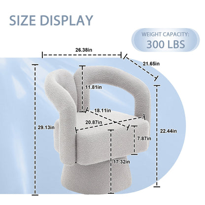 Poltrone girevoli a 360 gradi con rivestimento in boucle HOMEFUN