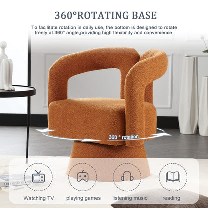 Poltrone girevoli a 360 gradi con rivestimento in boucle HOMEFUN