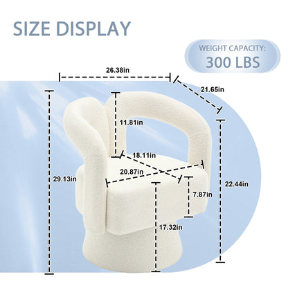 Poltrone girevoli a 360 gradi con rivestimento in boucle HOMEFUN
