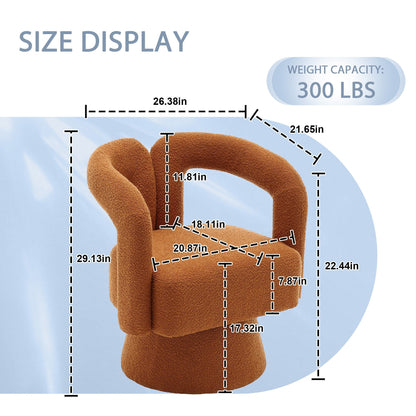 Poltrone girevoli a 360 gradi con rivestimento in boucle HOMEFUN