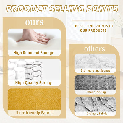 Divano letto trasformabile pieghevole in memory foam imbottito in ciniglia HOMEFUN con cuscini per soggiorno