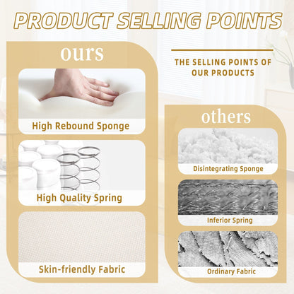 Divano letto trasformabile pieghevole in memory foam imbottito in ciniglia HOMEFUN con cuscini per soggiorno