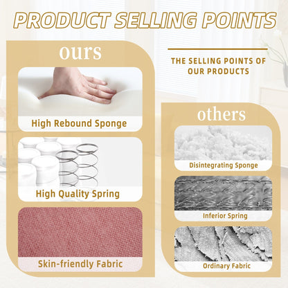 Divano letto trasformabile pieghevole in memory foam imbottito in ciniglia HOMEFUN con cuscini per soggiorno