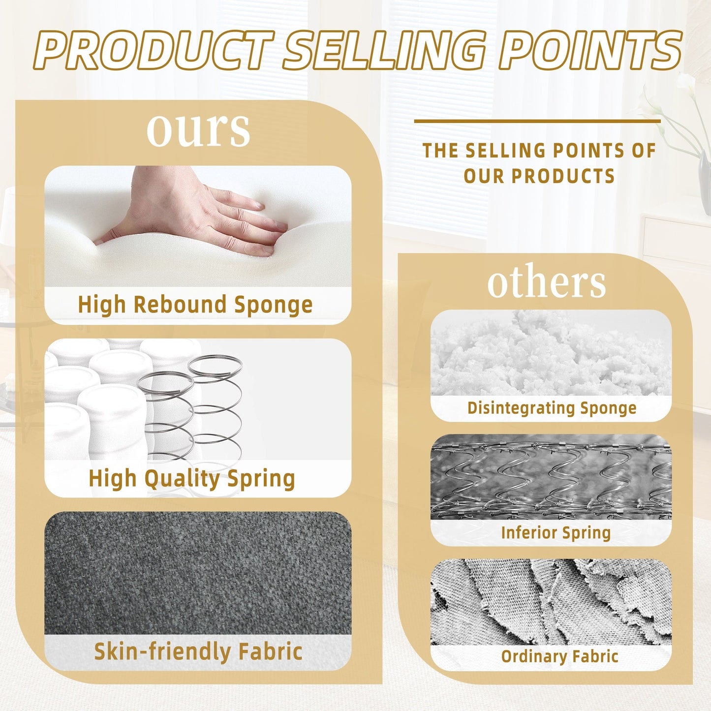 Divano letto trasformabile pieghevole in memory foam imbottito in ciniglia HOMEFUN con cuscini per soggiorno