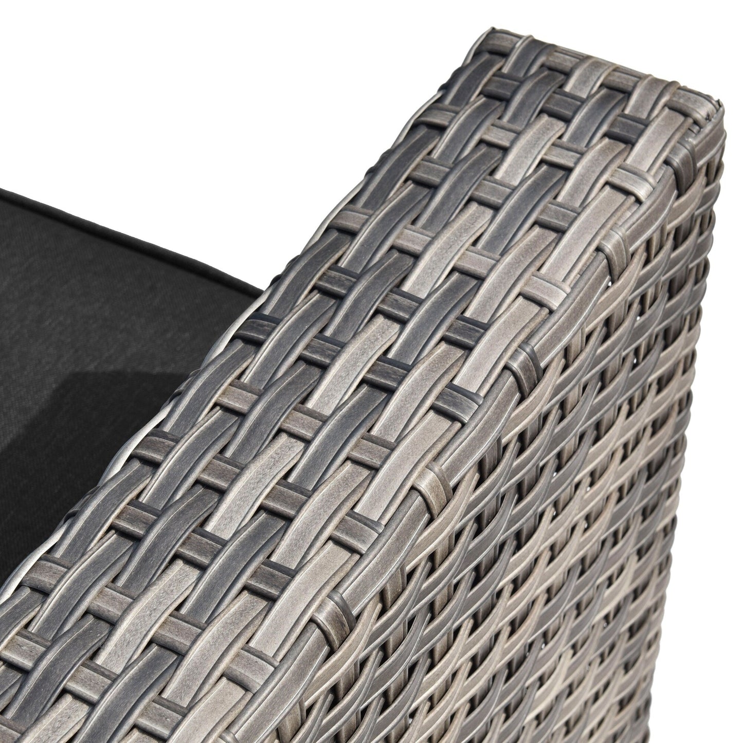 HOOOWOOO Set di 10 divani componibili in vimini per esterni, sedia a dondolo girevole con tavolo con braciere