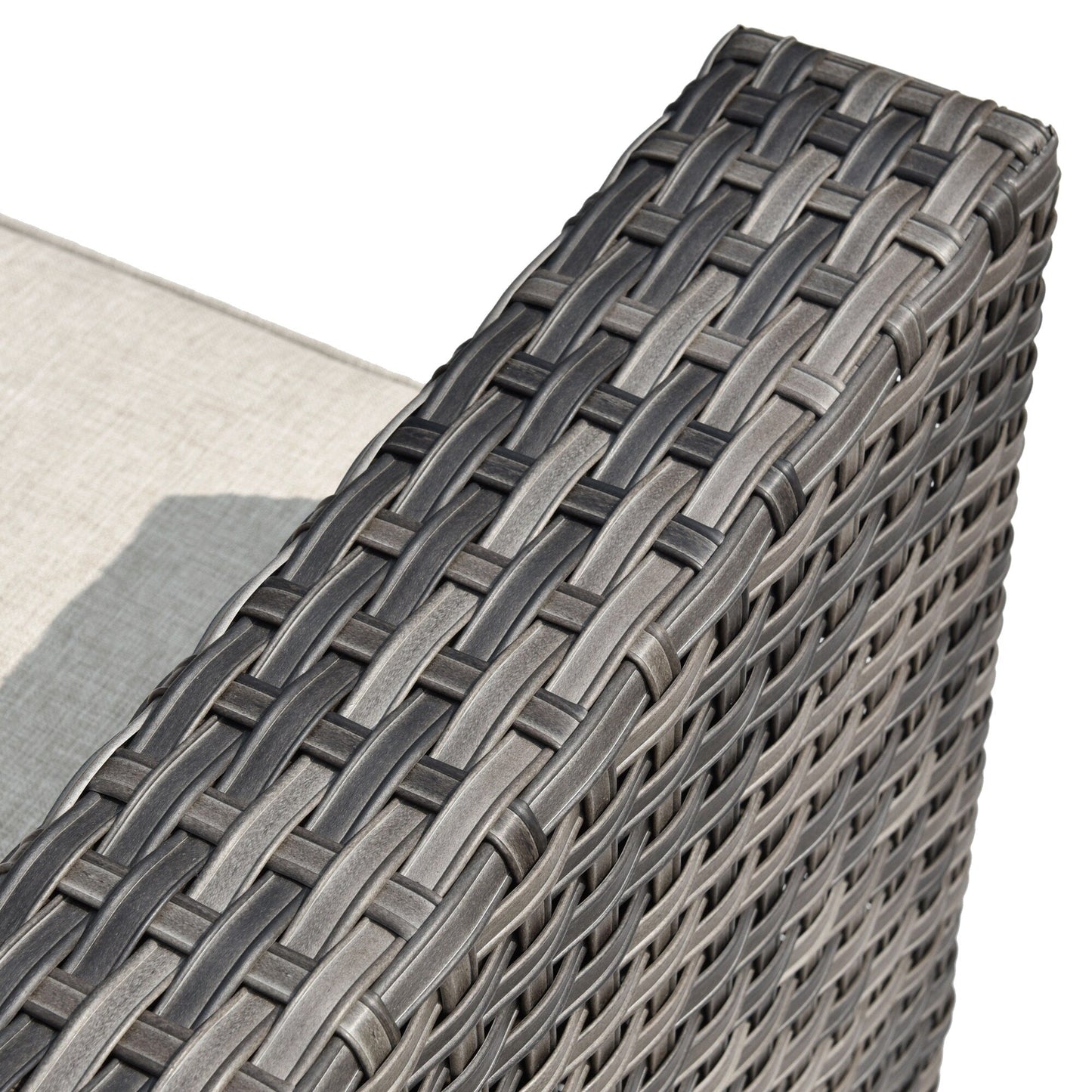 HOOOWOOO Set di 10 divani componibili in vimini per esterni, sedia a dondolo girevole con tavolo con braciere