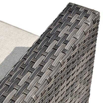 HOOOWOOO Set di 10 divani componibili in vimini per esterni, sedia a dondolo girevole con tavolo con braciere