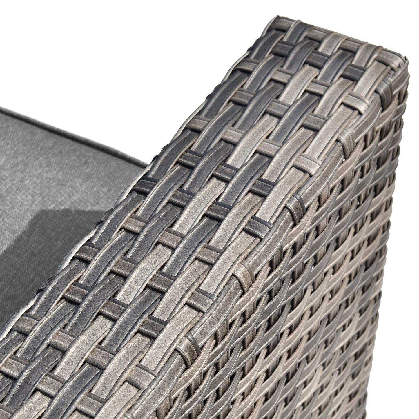 HOOOWOOO Set di 10 divani componibili in vimini per esterni, sedia a dondolo girevole con tavolo con braciere